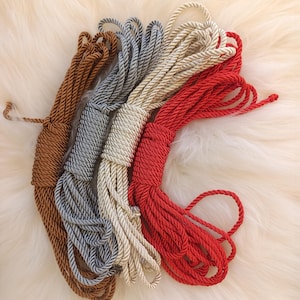 Shibari silk rope, 26.2ft(8m), diametr 0.19inch (5mm),  Bondage Soft rope