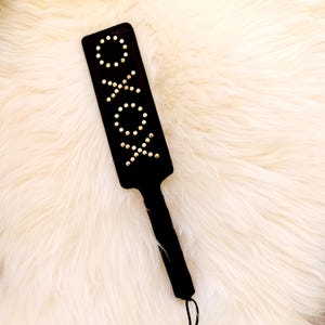 Handcrafted Leather Paddle XOXO