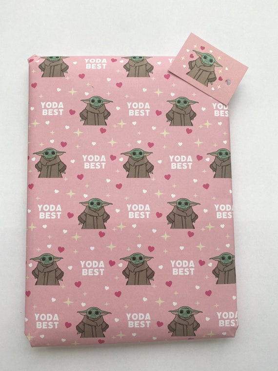Baby Yoda Valentines gift wrap - Grogu