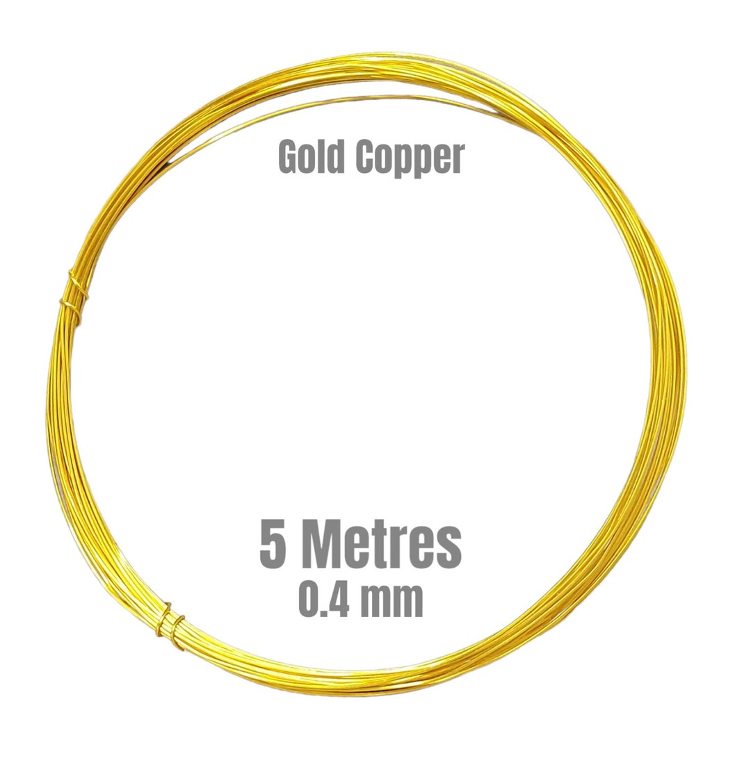 Gold Copper Wire, 0.4mm 5 Metres, Tree Sculpture Wire, Jewelry Craft