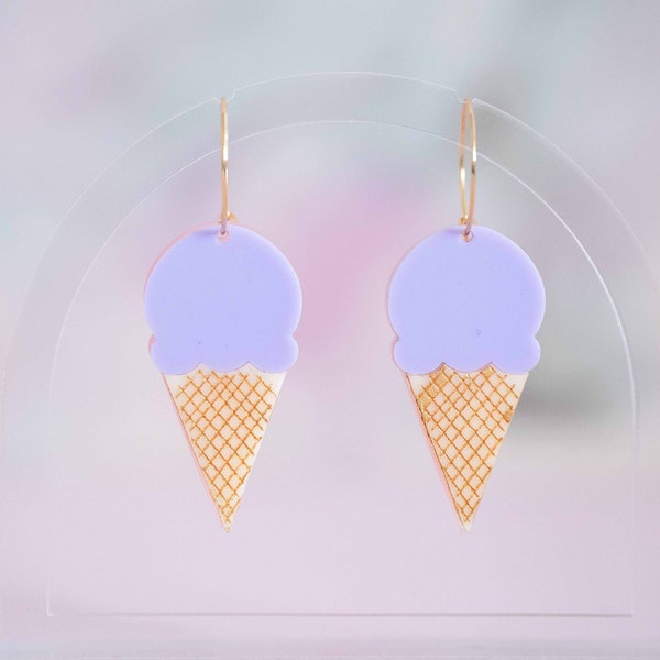 Ice Cream Layered SVG Earrings for Laser Cutters