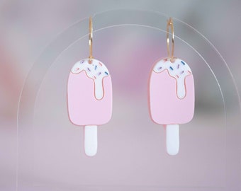 Boucles d’oreilles SVG en couches Popsicle pour découpeurs laser