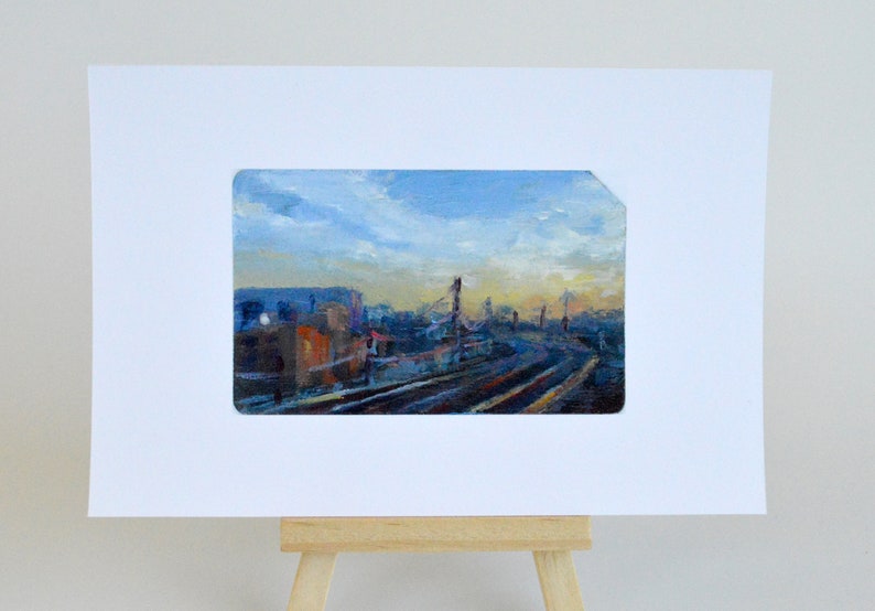 Long Island Railroad Art Curve in the Railroad Tracks Train Art Print Train Gifts