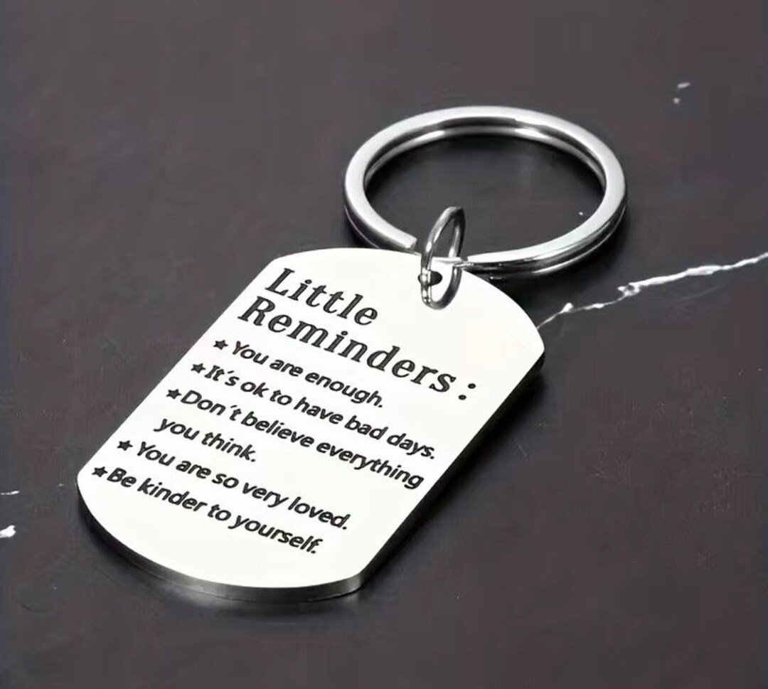 Little Reminders Self Care Keyring You Are Enough Etsy UK