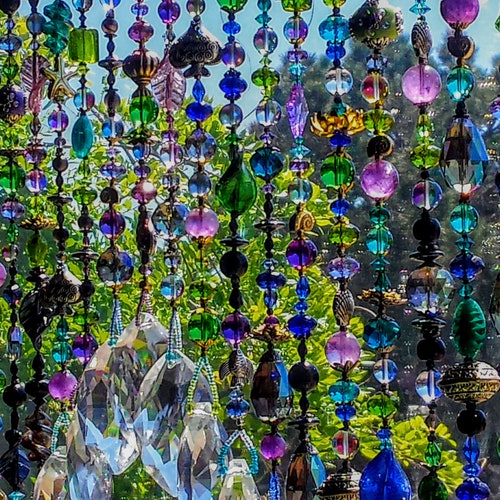 Beaded Curtain Crystal Curtain Etsy