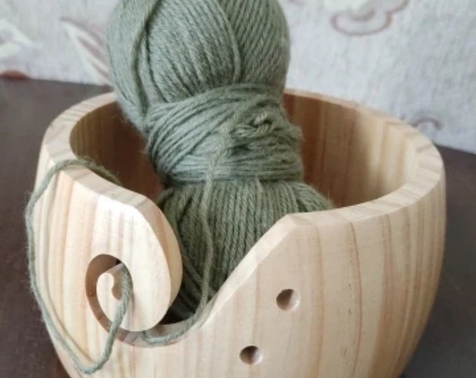 Yarn Bowl Crochet Organizer Wooden Yarn Holder Non Slip Eco-friendly New Handmade DIY For Knitting Crochet Skeins