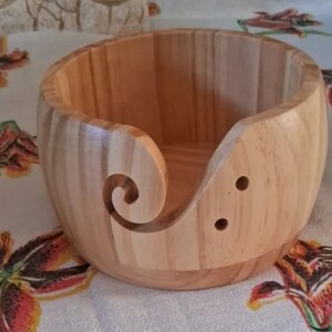 Yarn Bowl Crochet Organizer Wooden Yarn Holder Non Slip Eco-friendly New Handmade DIY For Knitting Crochet Skeins image 6