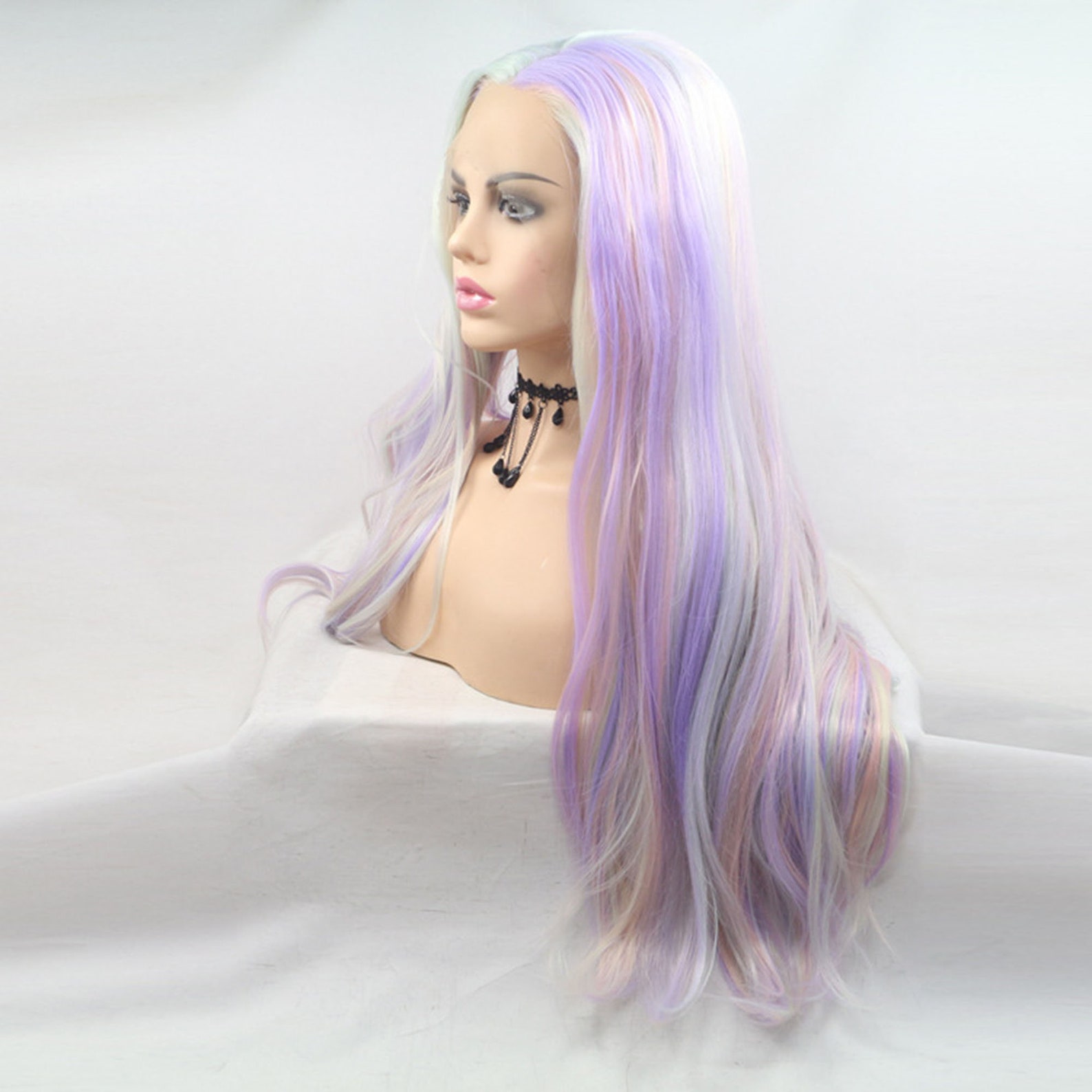 Long Wave Multi-color Wig Lace Front Wig Ladies Wig | Etsy