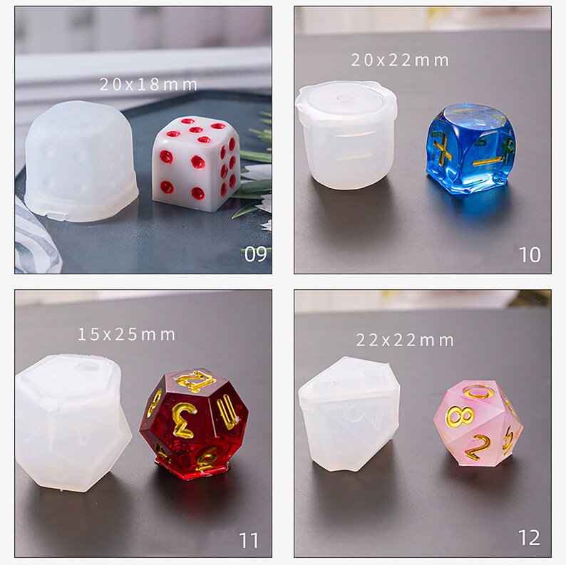 Board Game Silicone Dice MoldPolyhedral Dice MoldD20 Dice Etsy
