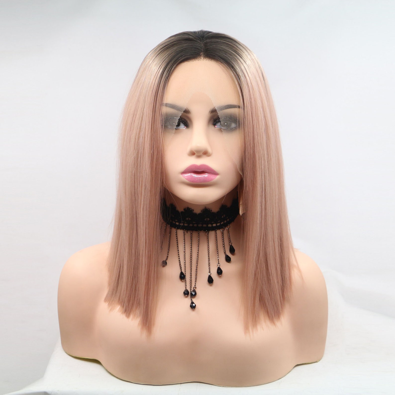 Short Rose Gold WigLace Front WigCute Ladies Wig 14 Inch Etsy