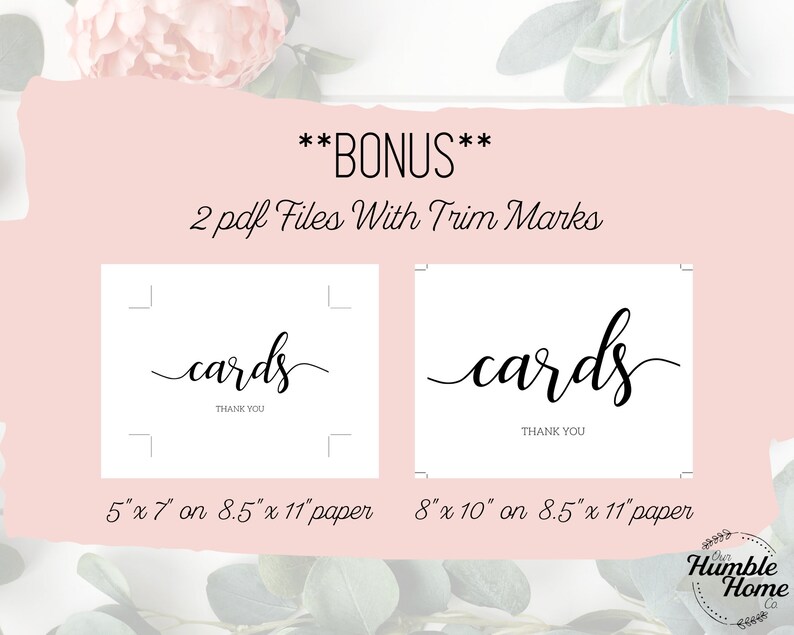 Cards Sign Printable Cards Sign, Cards Wedding Sign, Cards Printable, Printable Wedding ...