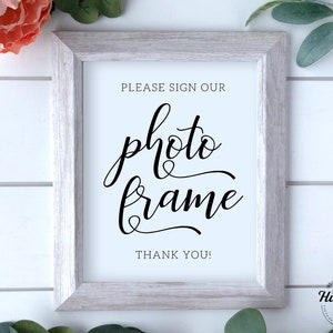 Please Sign Our Photo Frame Sign, Wedding Photo Frame Guestbook, Wedding Guestbook Sign, Photo Frame Guestbook, Wedding Signs
