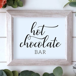 Hot Chocolate Bar, Wedding Hot Chocolate Bar Sign, Wedding Bar Sign, Bar Signage, Hot Chocolate Sign, Outdoor Wedding Signs, Hot Chocolate