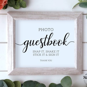 Photo Guestbook Sign, Wedding Guestbook Sign, Guestbook Sign Printable, Printable Wedding Signs, Guestbook Sign Template, Instant Download