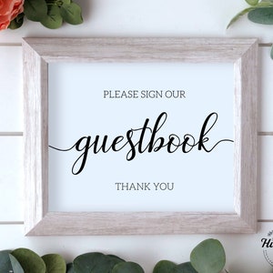 Please Sign Our Guestbook Sign, Wedding Guestbook Sign, Guestbook Sign Printable, Printable Wedding Signs, Bridal Shower Signs
