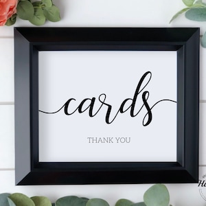Cards Sign, Cards Wedding Sign, Cards Printable, Printable Wedding ...