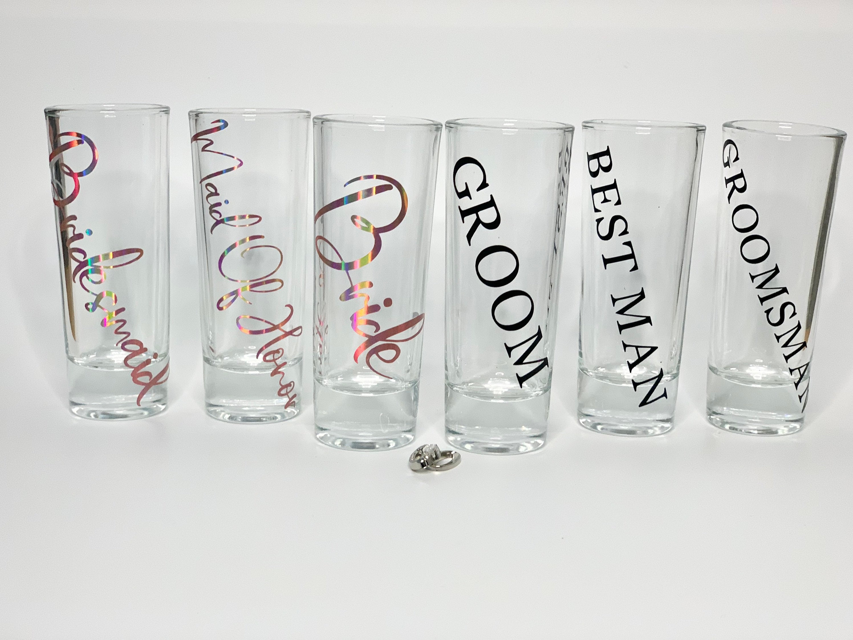 Custom Bridal Party Shot Glasses Etsy