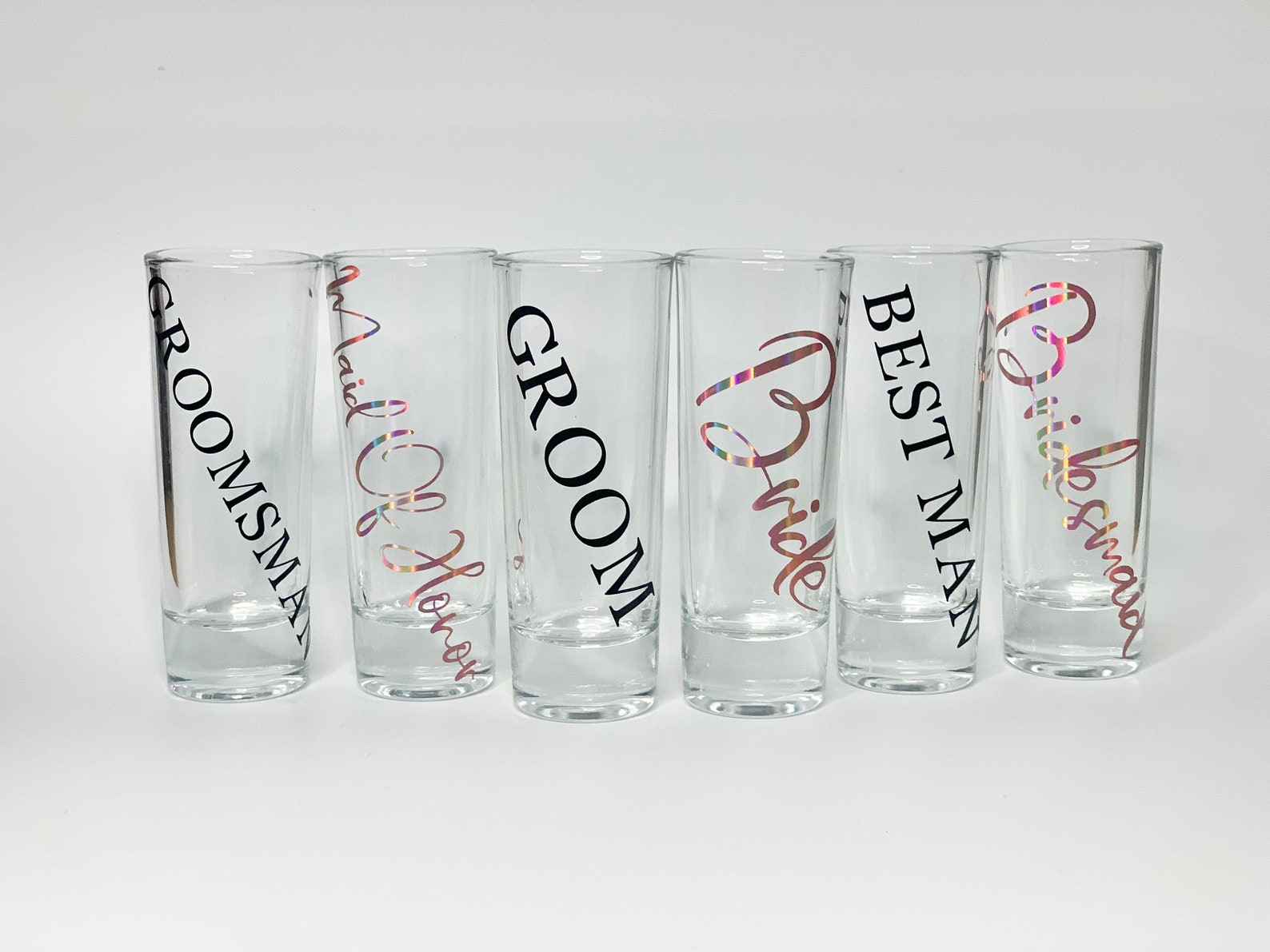 Custom Bridal Party Shot Glasses Etsy
