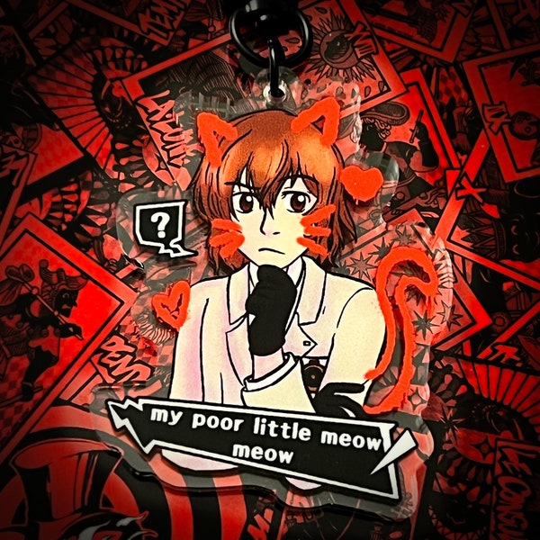 Acrylic Charm "Poor Little Meow Meow" Persona 5 Royal Akechi