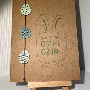 Osterkarte aus Kraftpapier