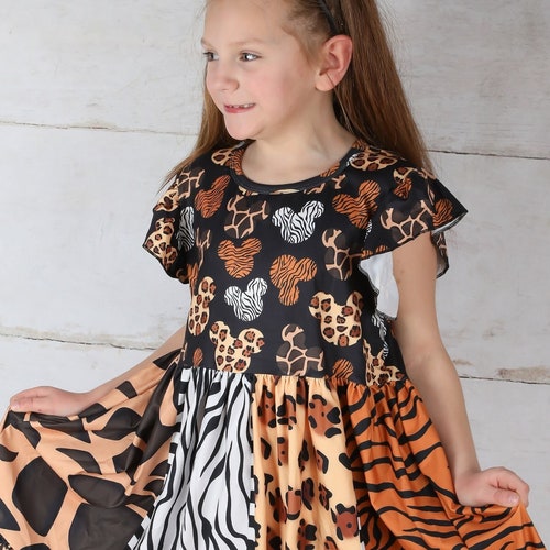 Animal Print Dress/twirl Dress/animal Kingdom Outfit/girls - Etsy Animal Print Dress/twirl Dress/animal Kingdom Outfit/girls - Etsy