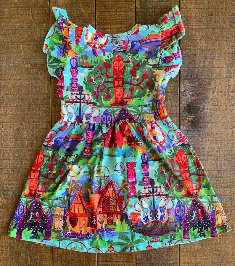 Disney Dress/toddler Disney Dress/tiki Room Etsy