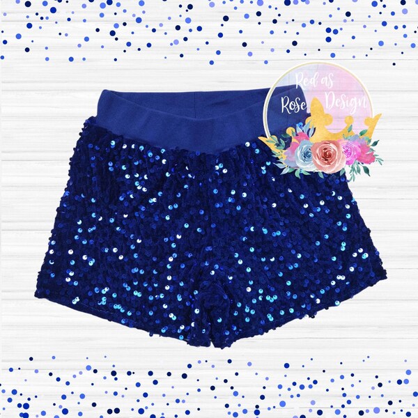 Sparkle & Shine Cobalt Blue Sequin Shorts