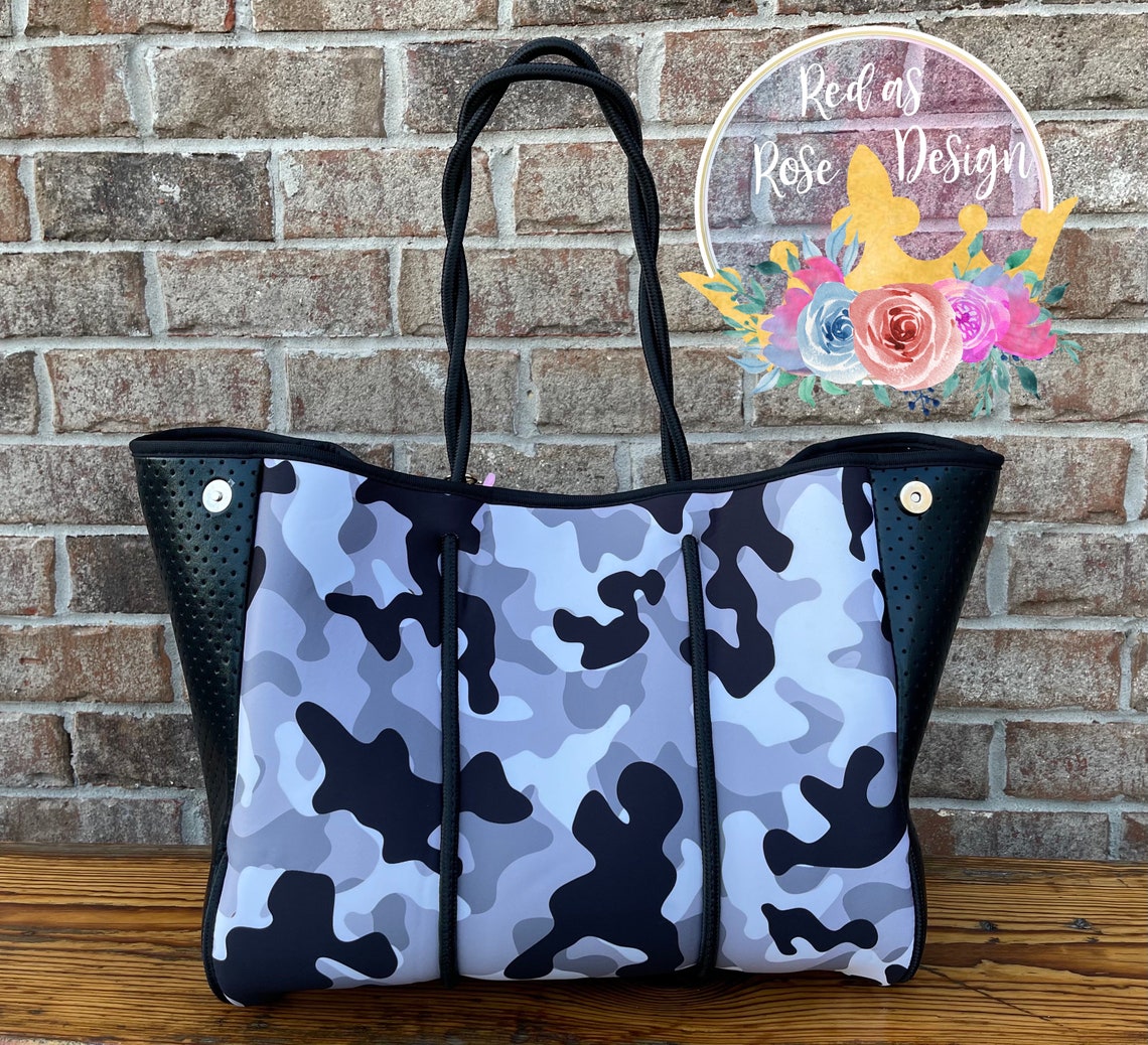Neoprene Tote/neoprene Beach Bag/large Neoprene Etsy