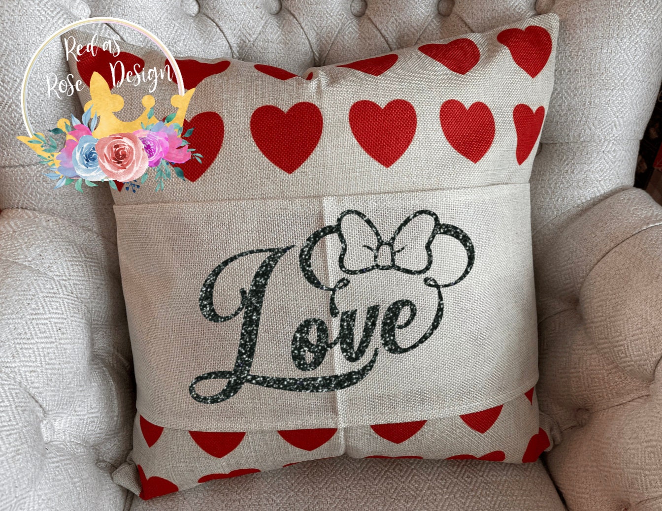 Valentine's Throw Pillow/Disney Pillow/Disney Decor Etsy