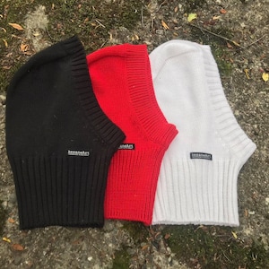 Hood balaclava. ski mask ,face mask, winter helmet hat ,  knit balaclava ,neck warmer, full face mask, warm beanie, knitted hood