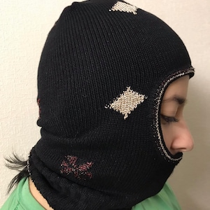 balaclava. ski mask ,face mask, winter helmet hat ,black knit balaclava ,neck warmer, full face mask, warm beanie, knitwear, ribbed hat