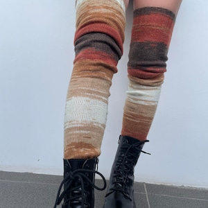 Thigh High Socks tall ,Thigh High Stockings ,fuzzy  socks ,Leg warmers wool ,Over the knee socks  boots ,mismatched wool socks,