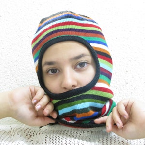 balaclava hat for women, ski mask ,face mask, winter helmet hat ,colorful knit balaclava ,neck warmer, full face mask, warm beanie,