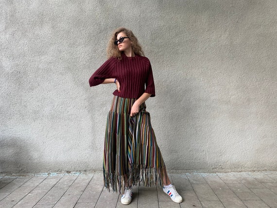 スカート coyseio 25FW LAYERED KNIT SKIRT BROWN coyseio 25FW