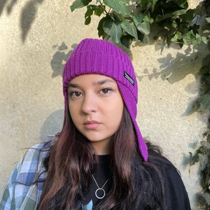 knitted balaclava helmet hat .