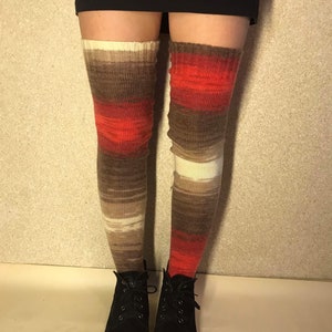 Thigh High Socks ,Thigh High Stockings ,  Leg warmers .Over the knee socks,mismatched wool socks