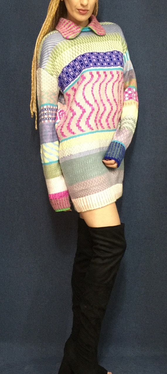 intarsia knit sweater dress Balmain