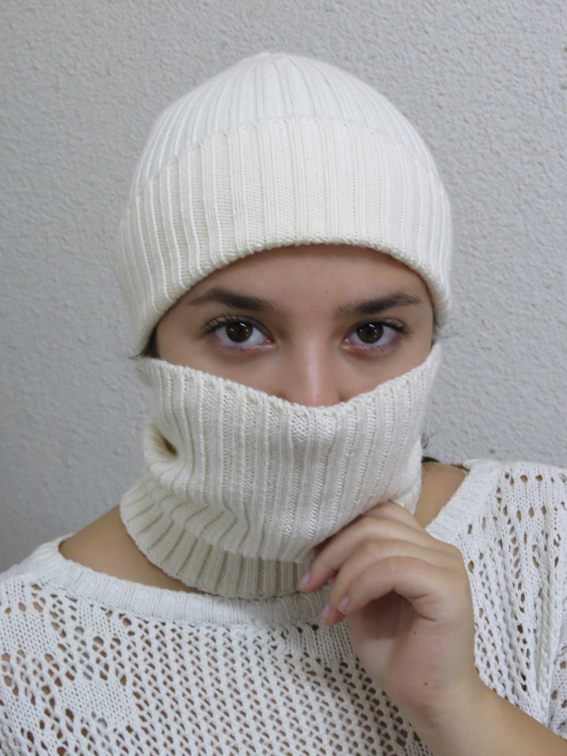Ladies knitted balaclava Clearance