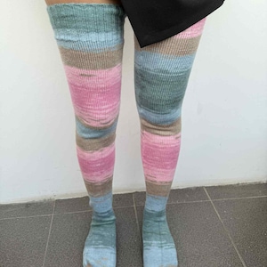 Over the knee socks, Thigh High Socks  boots ,Thigh High Stockings ,  Leg warmers ,mismatched wool socks ,graduation yoga gifts NEW COLOR