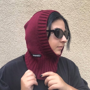 balaclava adult. hood. ski mask ,face mask, winter helmet hat , knit balaclava ,neck warmer, full face mask, ribbed hat ,snowboarding mask