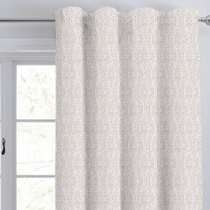 Beige white Back Tab Curtain Watercolour Oriental Pattern Luxury Curtain/ Back Tab Style Curtain/ Single or Set of 2/ Custom sizing CU344B