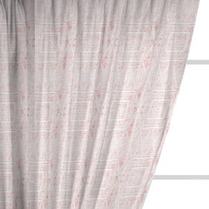 Pink Red Rod pocket curtain Watercolour geometric Pattern Luxury Curtain/ Rod Pocket Style Curtain/ Single or Set of 2 Custom sizing CU380A