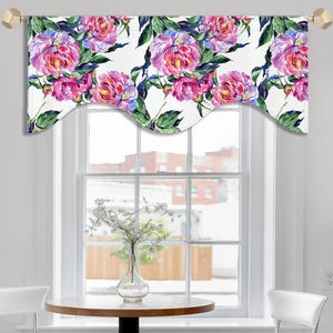 Aquarell Florale Jakobsmuschel Volant: Rosa & Grüne Leinwand GL054B