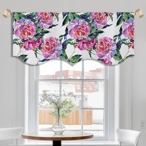 Blumen Aquarell Jakobsmuschel Volant, Rosa Grüne Leinwand GL054C