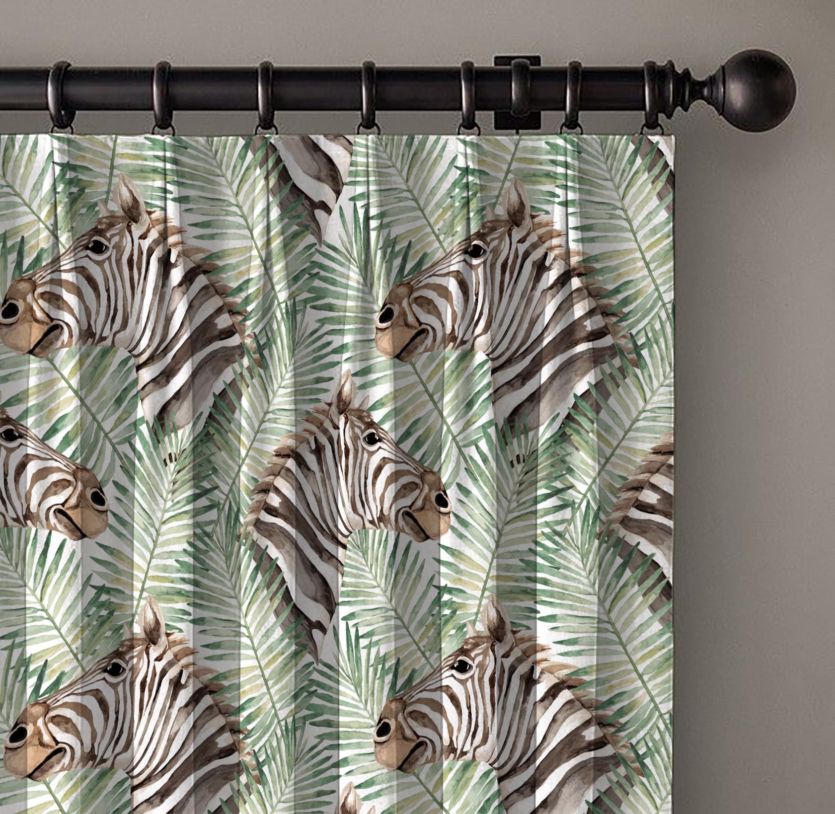 Cortina con estampado de cebra - Etsy México, image size:1681x1639