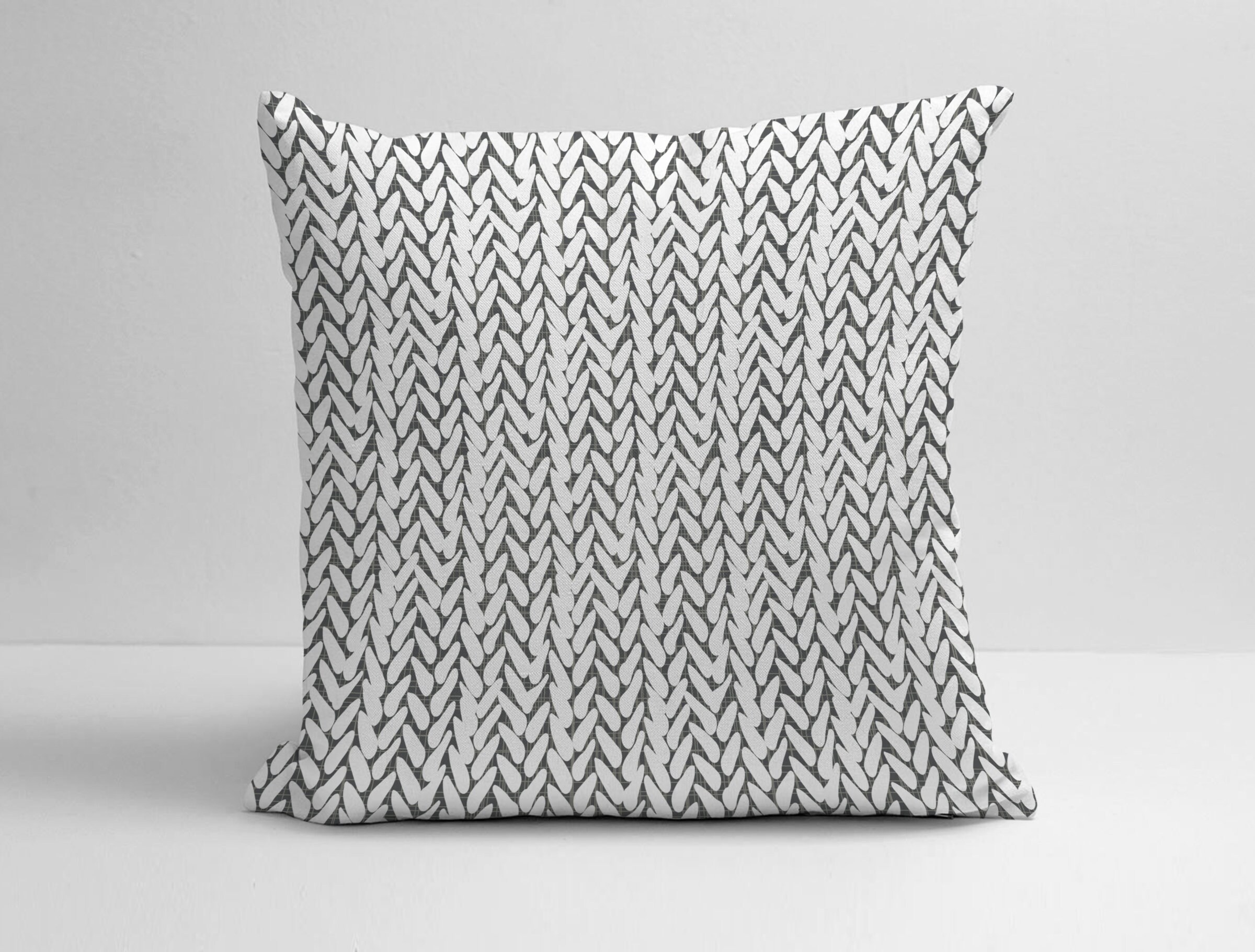 Dark Grey and White Pillow Cover Grey Throw Pillow Grey White Etsy