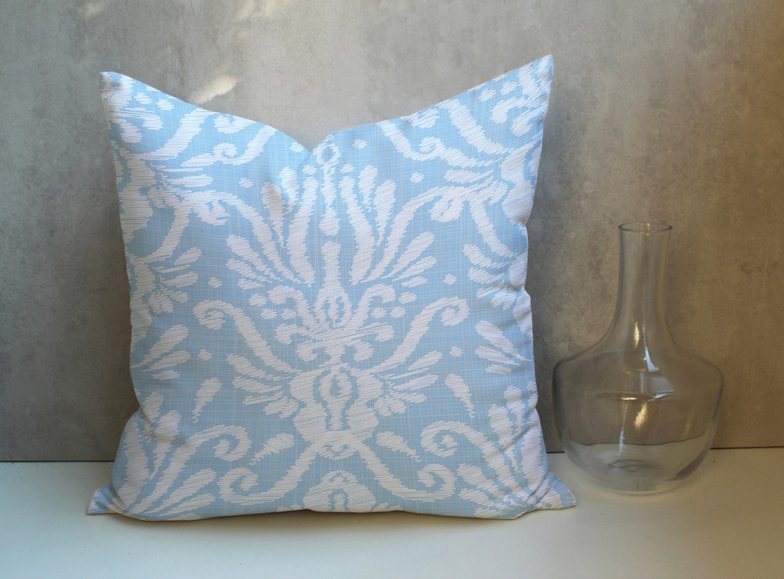 Sky Blue and White Pillow Cover Sky Blue Throw Pillow Sky Etsy