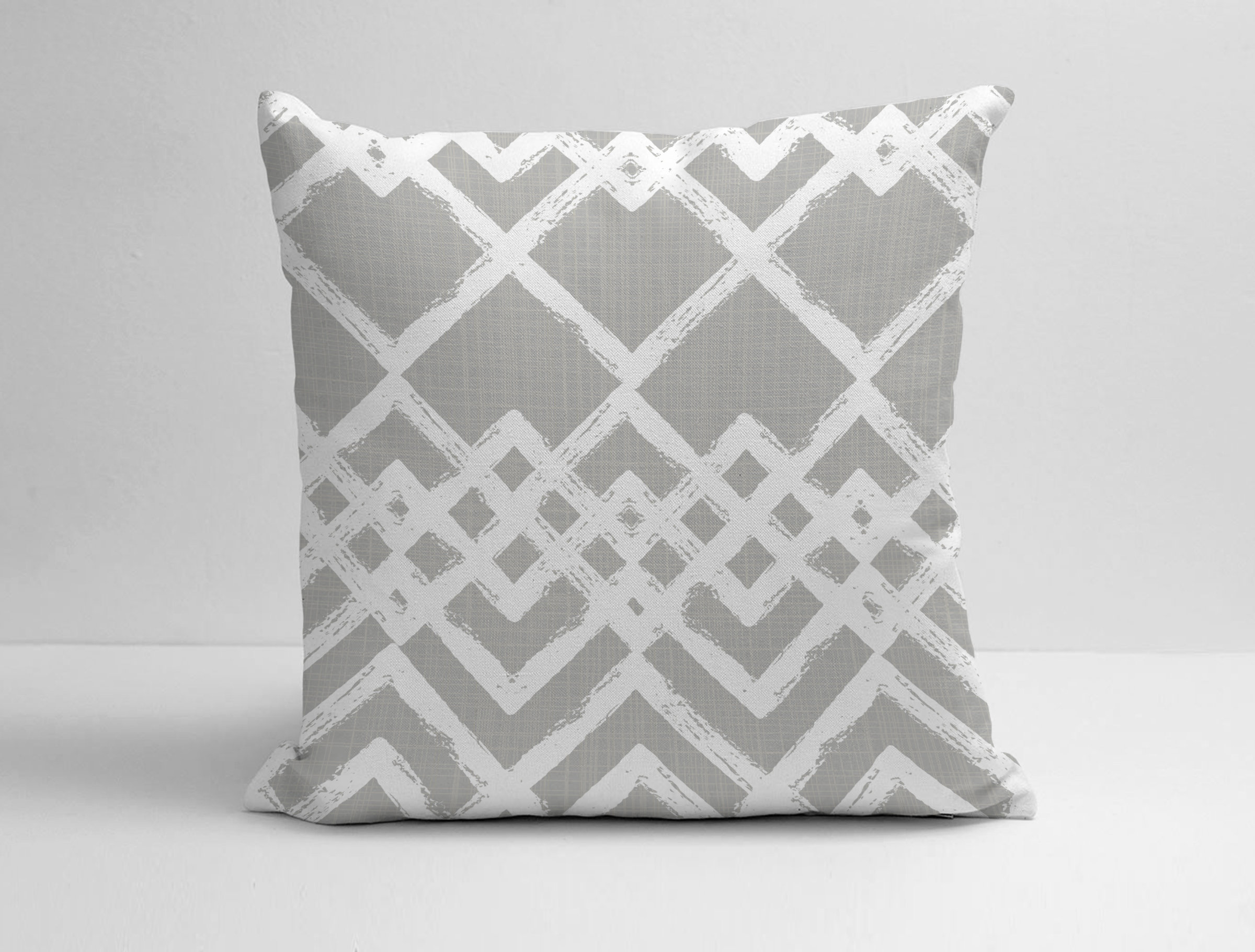 Light Grey and White Pillow Cover Grey Throw Pillow Grey and Etsy