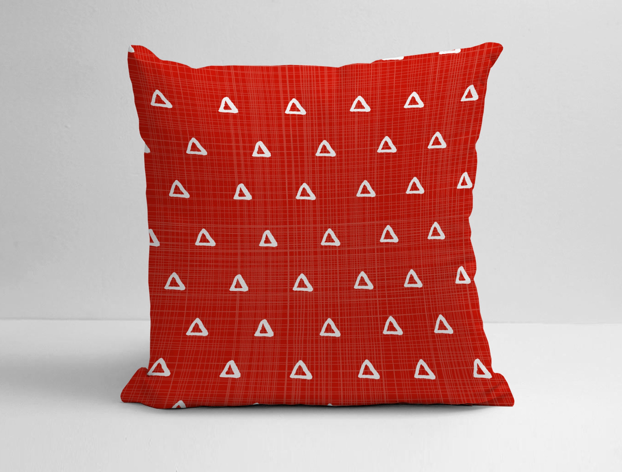 Red and White Pillow Cover Red Throw Pillow Red and White Etsy