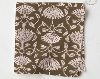Servietten mit Blockprint-Blumenmuster, Leinen/Leinen/Leinen Tischdekoration np346